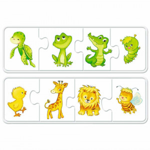 Puzzle Pui De Animale, 6X4 Piese