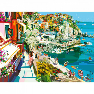 Puzzle Romantism In Cinque Terre, 1500 Piese