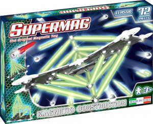 SUPERMAG CLASSIC GLOW - SET CONSTRUCTIE 72 PIESE