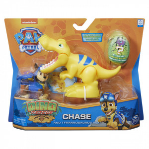 Patrula Catelusilor Set Figurina Catelus Chase Si Dinozaurul T-Rex