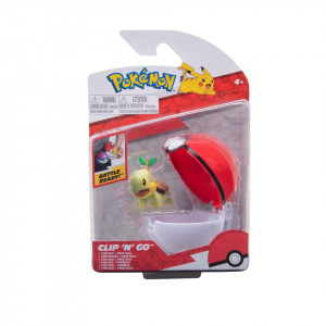 Figurine Clip' N' Go, Pokemon, Turtwig & Poke Ball