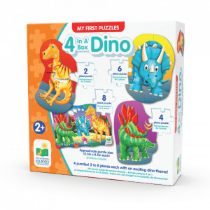 SET PRIMELE MELE 4 PUZZLE-URI DINOZAURI