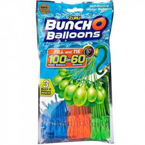 Set rezerva baloane cu apa, Bunch O Balloons, albastru portocaliu si verde, 3 buc