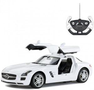Masina Cu Telecomanda Mercedes-Benz Sls Alb Scara 1 La 14