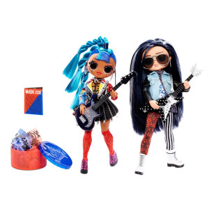 Papusa L.O.L Surprise OMG Remix Rocker Boi si Punk Grrrl 2 Pack