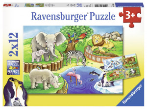 PUZZLE ZOO, 2x12 PIESE