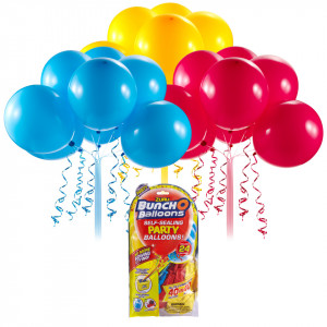 BUNCH O BALLOONS Baloane de petrecere Set rezerve rosu, galben, albastru (24 baloane)