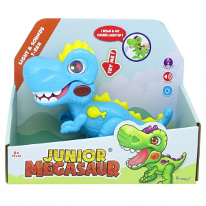 Dinozaur Junior cu lumini si sunete - Albastru