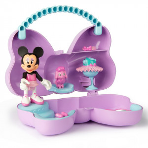 Set de joaca fundita cu figurine si accesorii, Disney Minnie, Mov