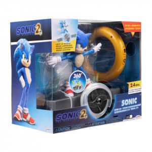 Sonic The Hedgehog 2 Movie Vehicul RC cu roti luminoase si figurina inclusa