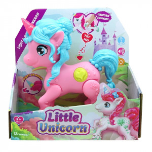 Unicorn Junior cu lumini si sunete - Roz