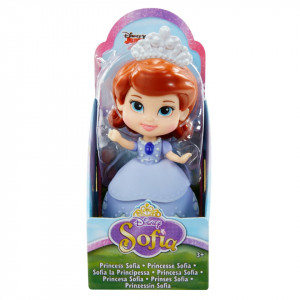Papusa mini, Disney Sofia Intai, Albastru, 8cm