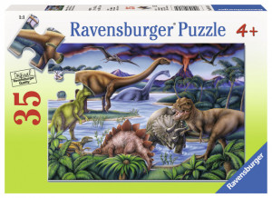 Puzzle dinozauri, 35 piese
