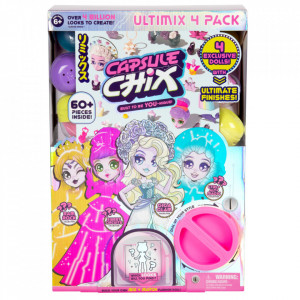 CAPSULE CHIX Set 4 papusi articulate Ultimix pachet cu 20 capsule surpriza