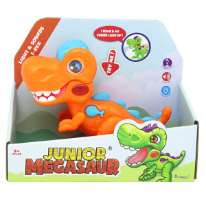 Dinozaur Junior cu lumini si sunete - Portocaliu