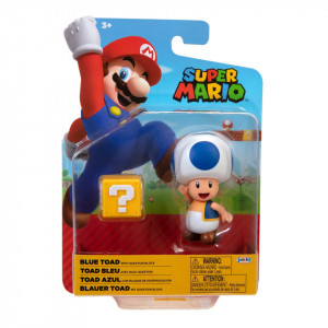 NINTENDO Figurina Mario 10 cm Blue Toad Question Block