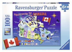 PUZZLE HARTA CANADEI, 100 PIESE