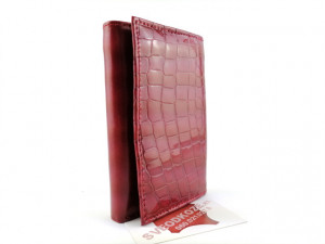 Ženski kožni novčanik Moderna crveni kroko