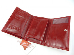 Ženski kožni novčanik Moderna crveni kroko