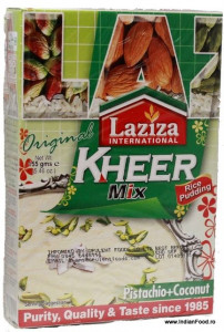 LAZIZA Kheer Mix - Pista & Coconut (Budinca Kheer de Vermicelli - fistic+fulgi de cocos) 155g