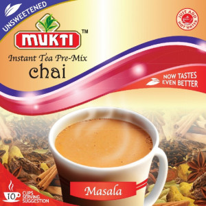 MUKTI Instant Tea Masala Unsweetened (Ceai Masala Instant Neindulcit - 10 pliculete) 140g