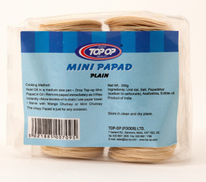 Top op Papad Mini Plain (Mini Papadums de Linte Neagra) 200g
