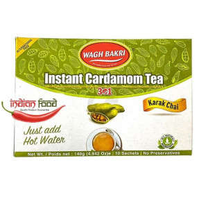 Wagh Bakri Instant Tea Cardamom Sweetened (Ceai de Cardamom Instant Indulcit) 140g