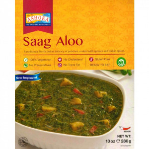 ASHOKA Heat & Eat Saag Aloo (Mancarica de Cartofi cu Spanac) 280g