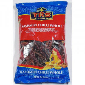 TRS Chillies Whole Kashmiri (Ardei Intreg Uscat Rosu, Zona Kashmir) 150g