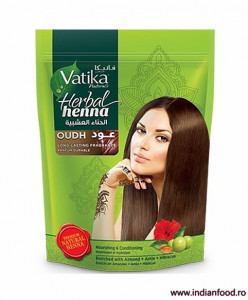 VATIKA Natural Herbal Henna Powder Oudh ( Henna Naturala Pudra cu Aroma de Oud) 200g