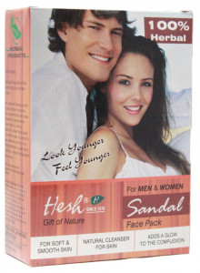 HESH Sandal Masca de Fata (Santal+Petale de Trandafir+Curcuma+Amla) Mix Pudra) 100g