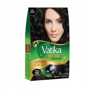 VATIKA Henna H Colour Nat Black (Vopsea de Par cu Henna Negru) 60g
