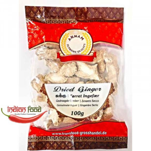 Annam Peeled Dried Ginger (Radacina de Ghimbir Decojita )100g