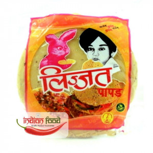 Lijjat Black Pepper Papads (Snacks Indian cu Piper Negru) 200g