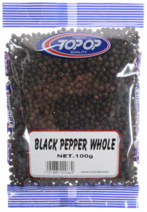 TOPOP Black Pepper Whole (Piper Negru Boabe) 100g