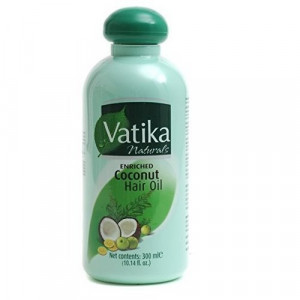 VATIKA Coconut Hair Oil (Ulei de Cocos pentru Par, Ulei de amla+Frunze de Henna+Lamaie) 300ml