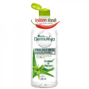 Vatika Dermoviva Hydroalcoholic Hand Gel Aloe Vera (Gel Hidroalcoolic Igienizant pentru Maini cu Aloe Vera) 200ml