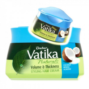 VATIKA Hair Cream Volume & Thickness (Crema pentru Par de Cocos Migdale si Henna) 140ml