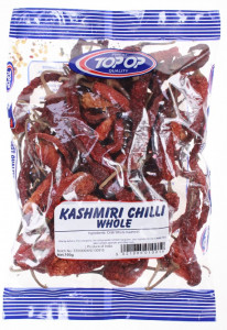 TOPOP Chillies Whole Kashmiri (Ardei Rosu Intreg, zona Kashmiri) 100g