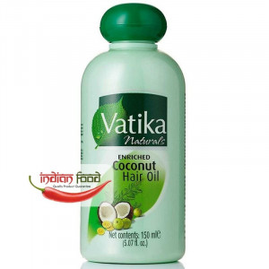 VATIKA Coconut Hair Oil (Ulei de Cocos pentru Par, Ulei de amla+Frunze de Henna+Lamaie) 150ML