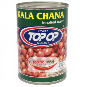 TopOp Boiled Kala Chana (Naut Maro cu Coaja Fiert Conservat) 400g