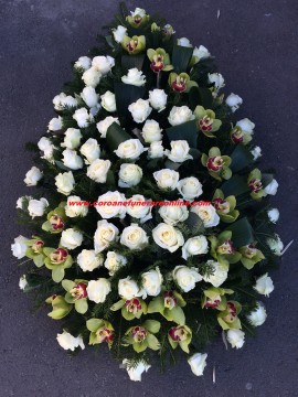 Coroane Funerare Orhidee Inperiala Si Trandafiri