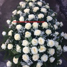 Coroane Funerare Trandafiri Albi