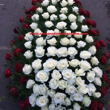 Coroane Funerare Online Trandafiri Albi Cu Rosu