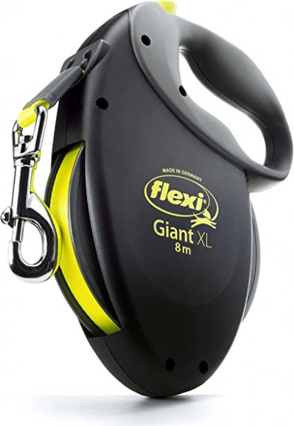Lesa retractabila Flexi, Giant XL, Neon, 8m, pana la 50 kg