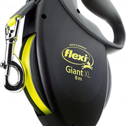 Lesa retractabila Flexi, Giant XL, Neon, 8m, pana la 50 kg