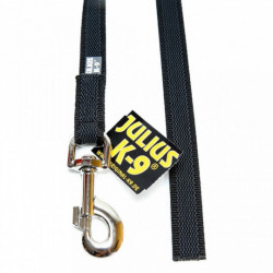 Lesa antiderapanta neagra cu maner pentru caini, Julius-K9, 20 mm/ 2 m