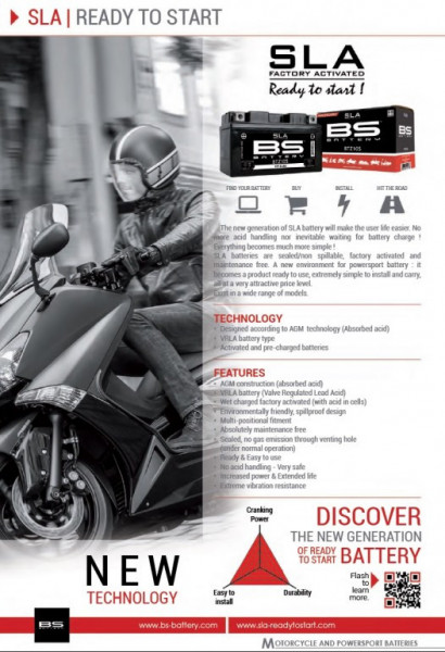 Baterie activata din fabrica BS-BATTERY BTX5L (FA) (YTX5L (FA)) SLA