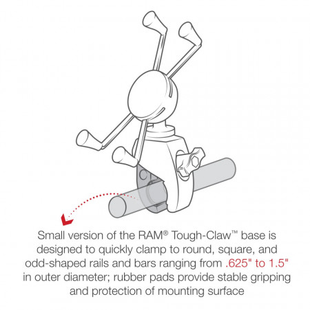 RAM PHABLET RAM X-GRIP W/TOUGHCLAW
