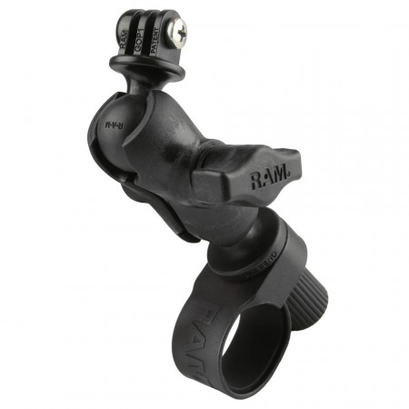 UNPKD RAM HANDLEBAR MOUNT WITH ACTION CAMERA ADAPTER SHORT ARM